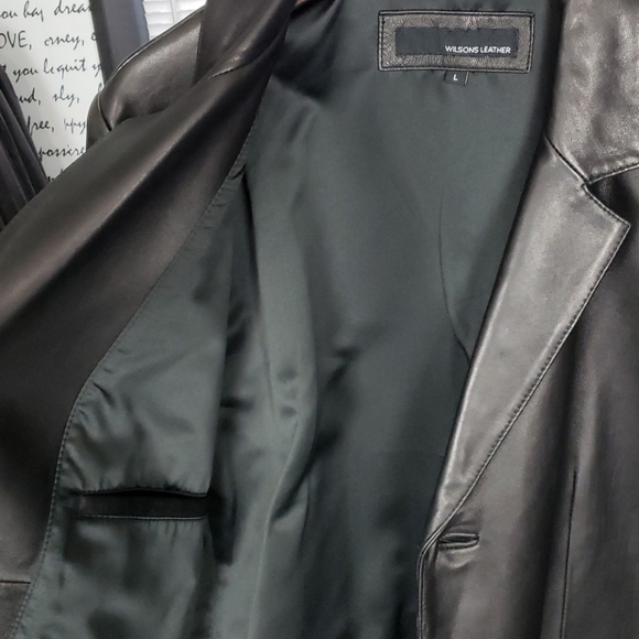 💥NEW💥 Men's Large Dark Brown Leather Coat - Picture 2 of 7